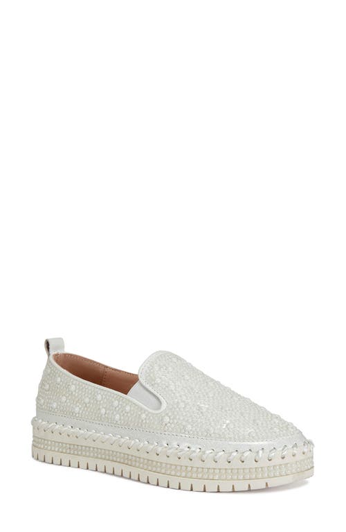 Azalea Wang Rhinestone Sneaker In White