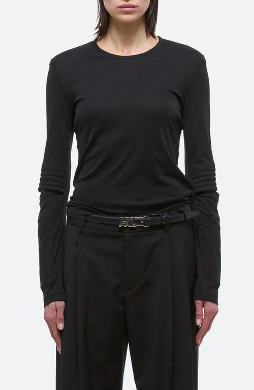 Helmut Lang Astro Crew Silky Long Sleeve T-shirt In Black