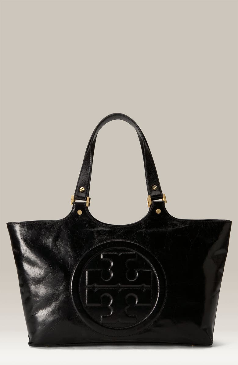 Tory Burch 'Bombe' Glazed Leather Tote, Main, color,