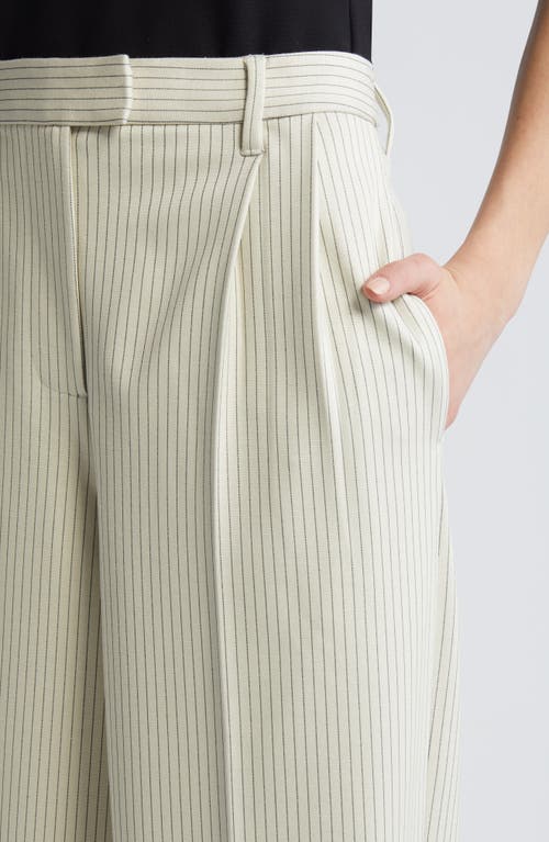 Rag & Bone Marianne Pinstripe Ponte Pants In Ivory Stripe