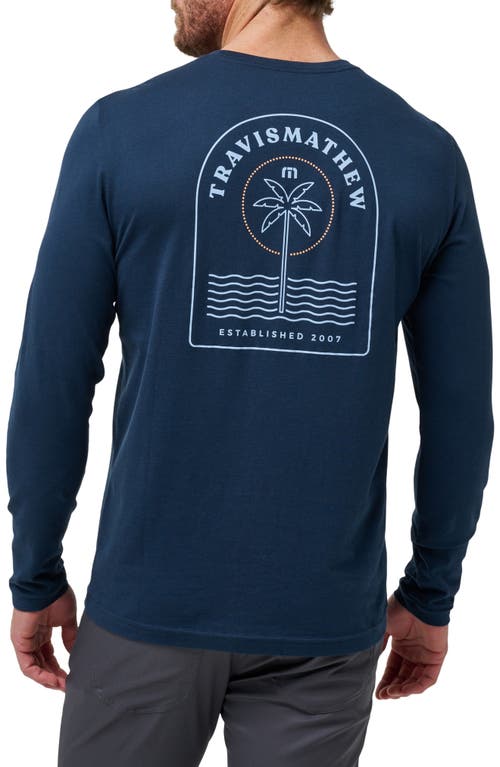 Shop Travismathew Island Tour Long Sleeve Graphic T-shirt In Total Eclipse