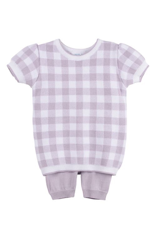 Feltman Brothers Kids Gingham Short Sleeve Sweater & Pants at Nordstrom,