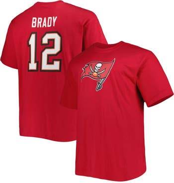 Men's Fanatics Branded Tom Brady Red Tampa Bay Buccaneers Big & Tall Player  Name & Number Logo T-Shirt
