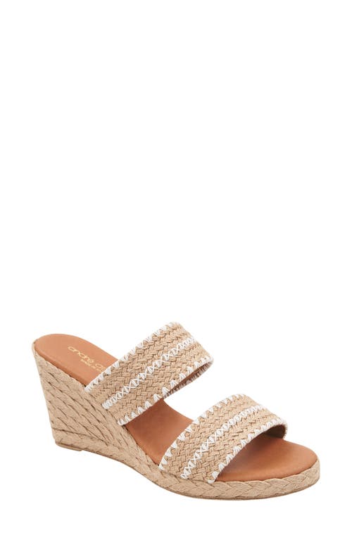 Shop Andre Assous André Assous Nolita Espadrille Wedge Sandal In Natural/white