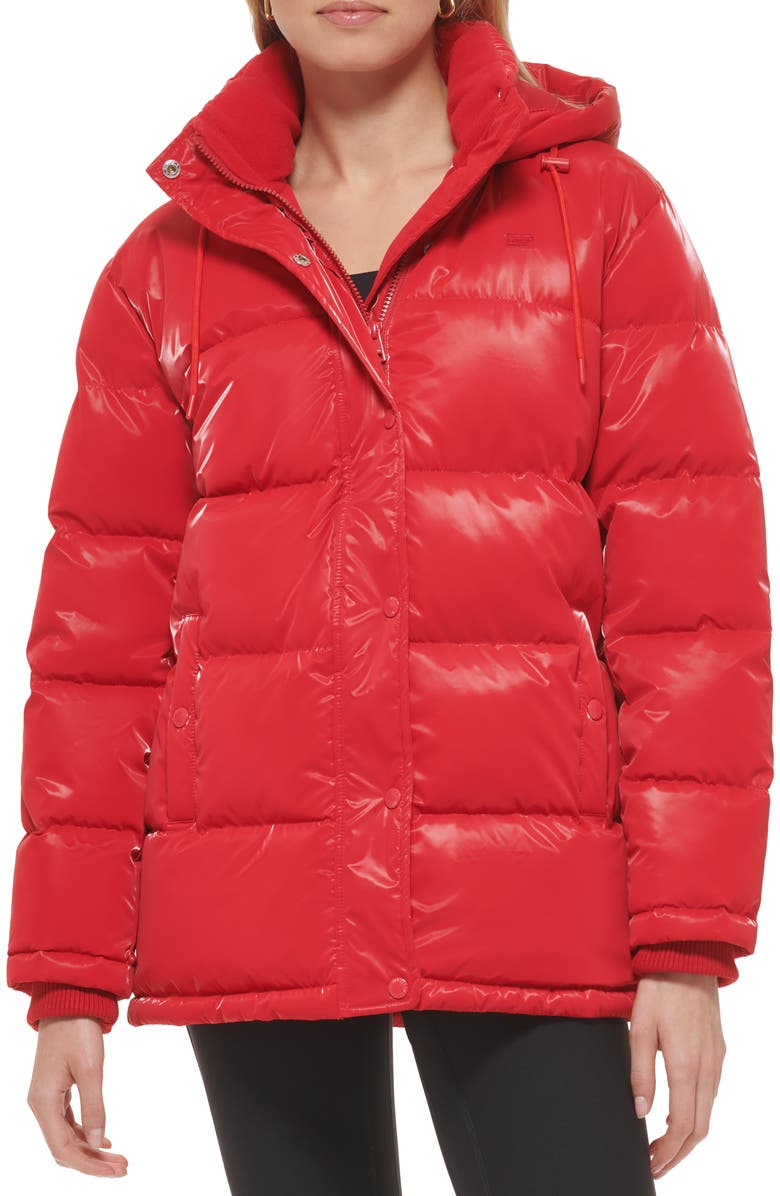 Levis Shiny Quilted Puffer Jacket
