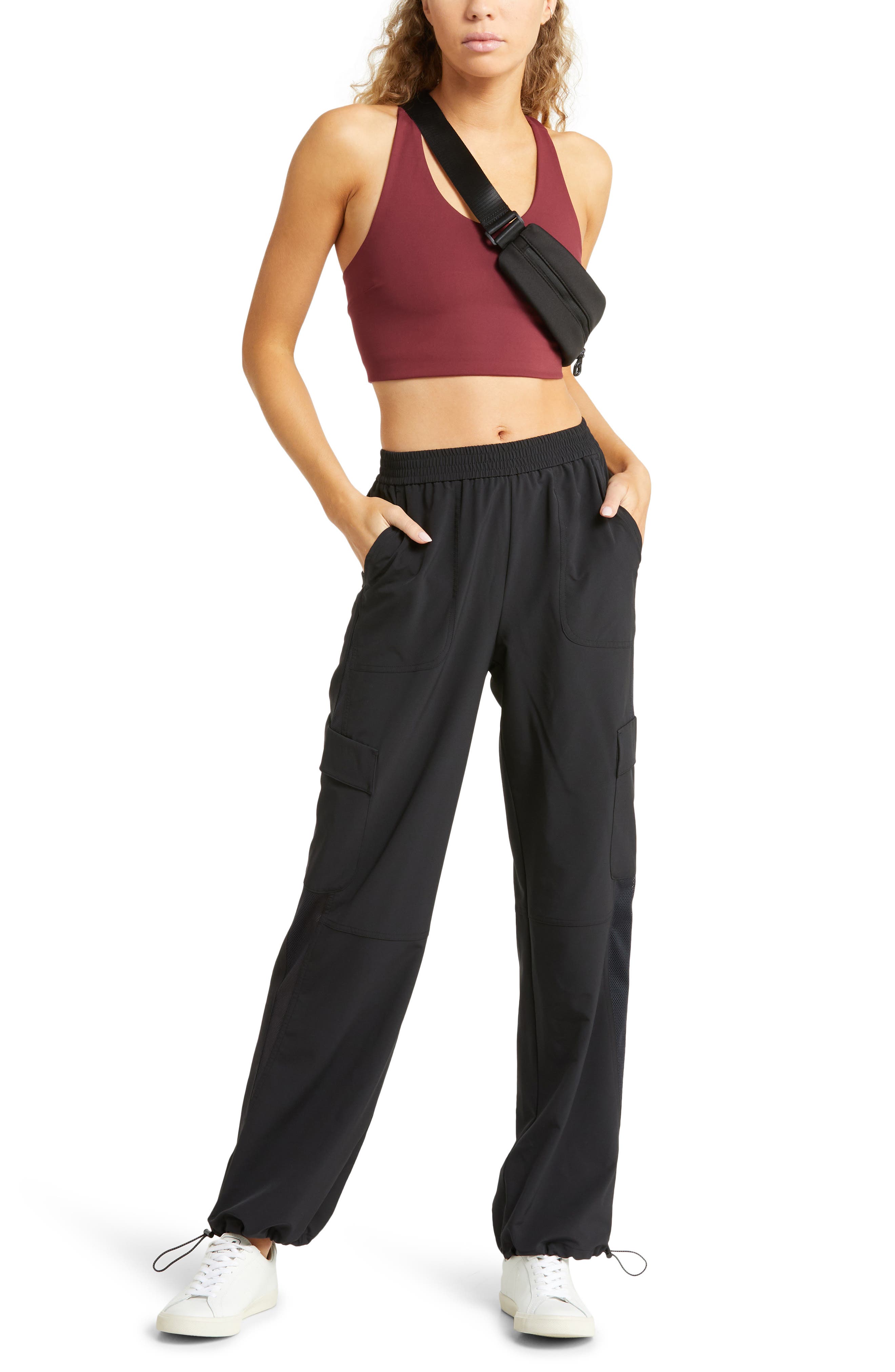 NEW Zella Getaway Cargo Pants - Black - Medium