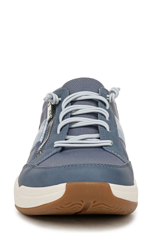 Ryka Rykä Carefree Zip Walking Sneaker In Stone Blue