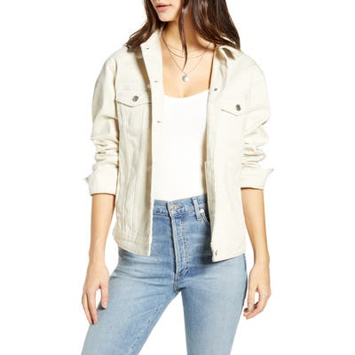 Vero Moda Katrina Organic Cotton Denim Jacket, Ivory