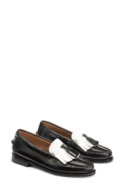 Shop G.h.bass Esther Kiltie Weejuns® Loafer In Black/white