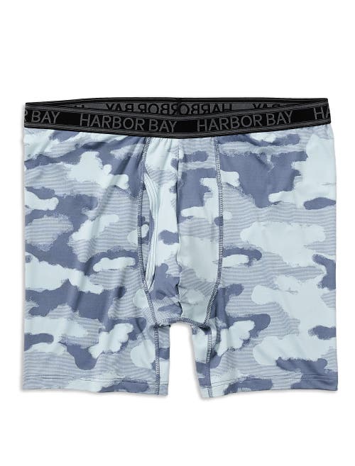 Shop Harbor Bay By Dxl Camo Performance Boxer Briefs In Winter Sky