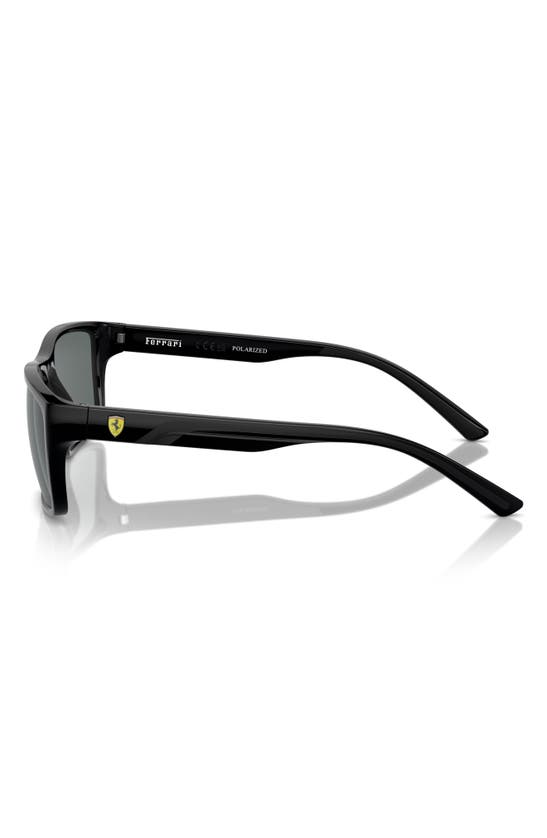 Shop Scuderia Ferrari X  59mm Rectangular Sunglasses In Black