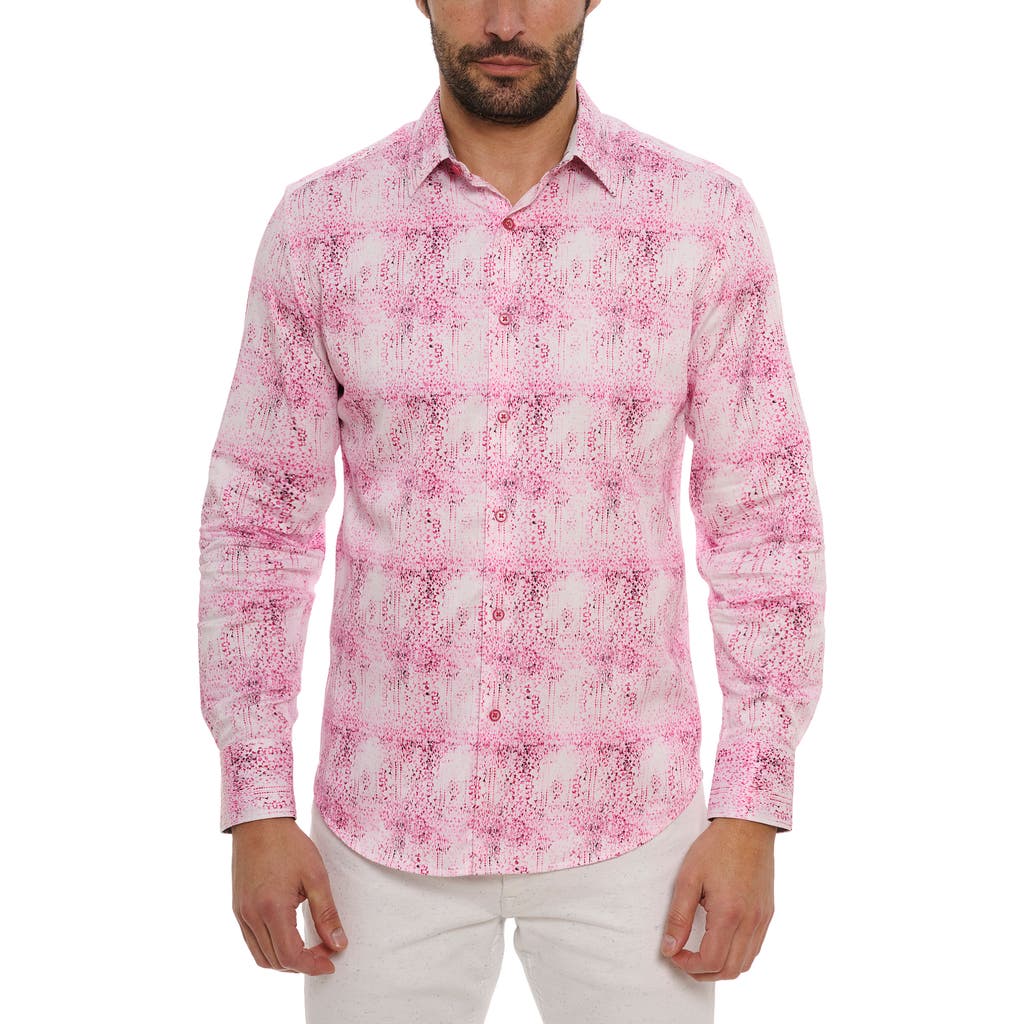 Shop Robert Graham Dreamweaver Classic Fit Print Cotton Button-up Shirt In Pink