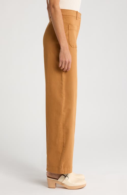 Shop Caslonr Caslon(r) Ultra High Waist Patch Pocket Wide Leg Pants In Tan Sugar