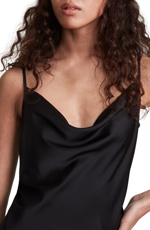 Allsaints Hadley Cowl Slip Dress In Black