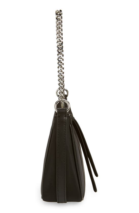Michael Kors Jet Set Charm Small Shoulder Bag In Nylon Gabardine In Black