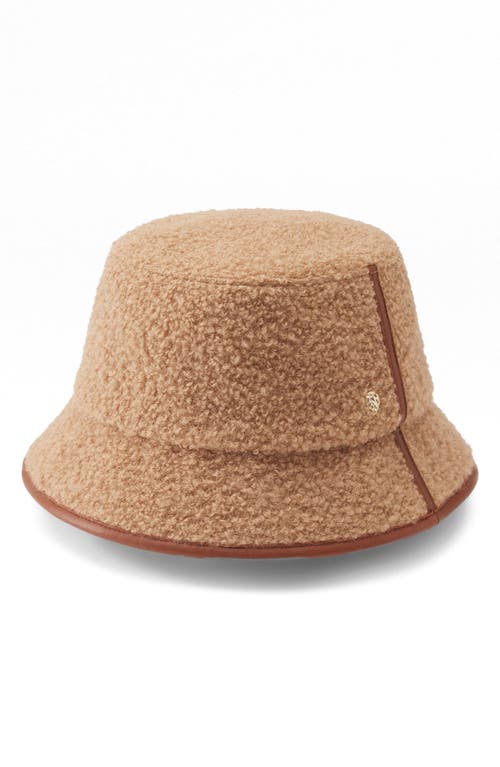 Shop Helen Kaminski Monique Wool Bucket Hat In Trench Coat