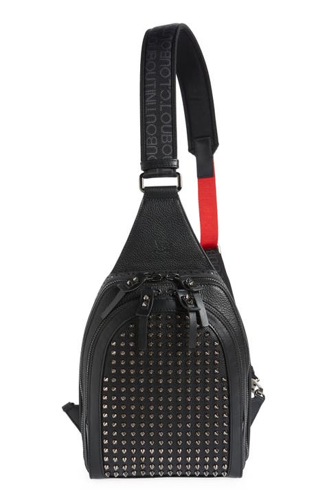 Shop Christian Louboutin BackParis Leather Spike Backpack