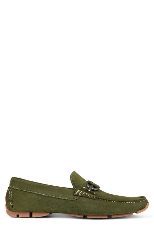 Shop Donald Pliner Moc Toe Driving Loafer In Military Green