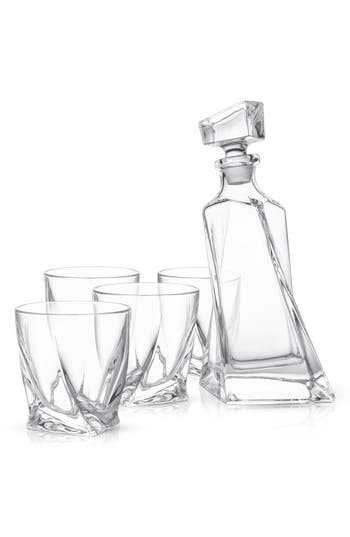 JOYJOLT JOYJOLT ATLAS WHISKEY DECANTER FIVE-PIECE SET 
