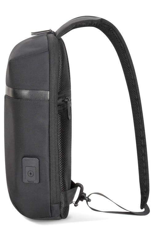 Champs Onyx Waterproof Sling Bag In Black