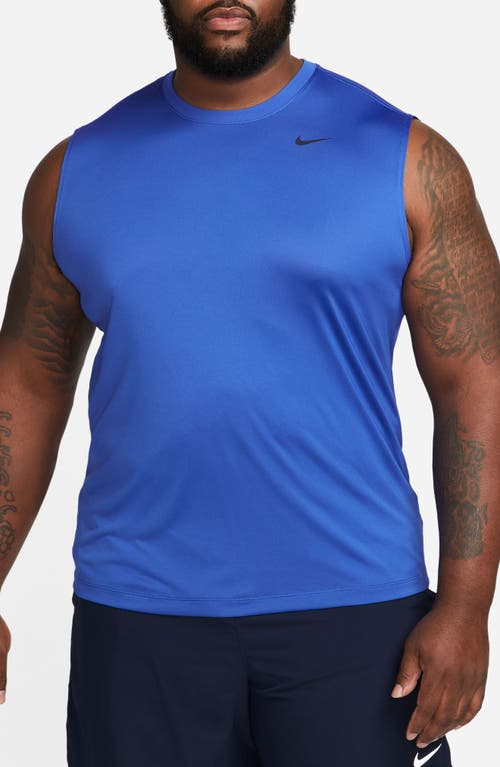 Shop Nike Dri-fit Legend Fitness Muscle T-shirt In Game Royal/black