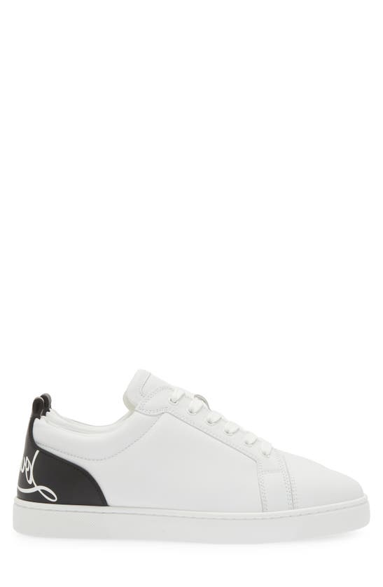 Shop Christian Louboutin Fun Louis Sneaker In White/ Black