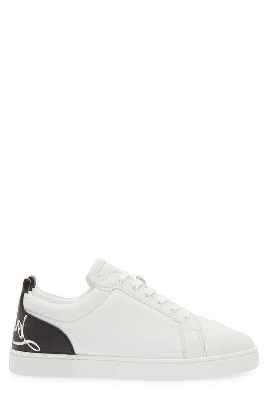 Christian Louboutin Fun Louis Sneaker In White/ Black