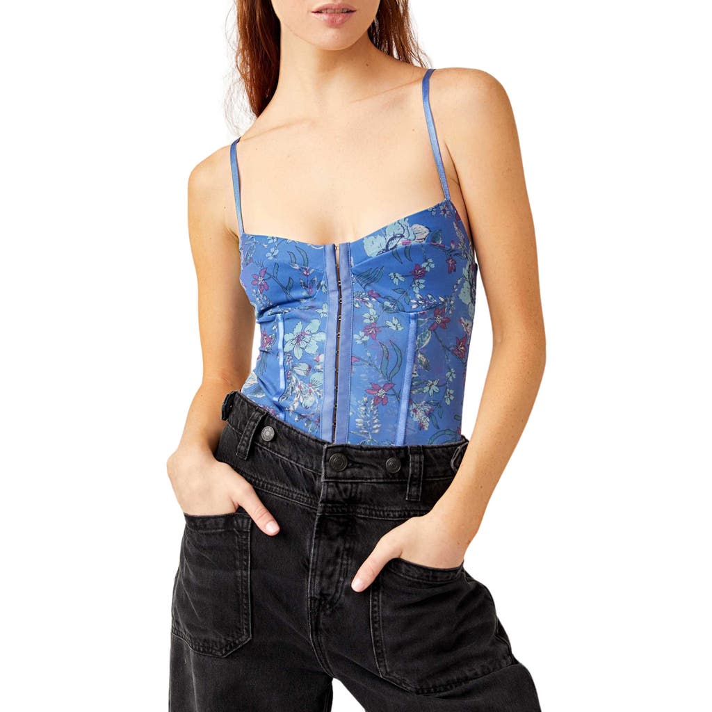 Shop Free People Intimately Fp Floral Mesh Bodysuit In Floral Combo