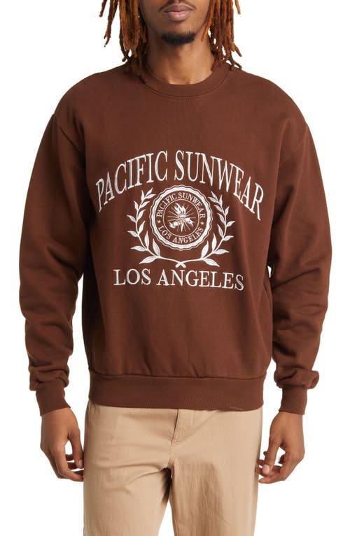 Los Angeles Crewneck Sweatshirt in Brown