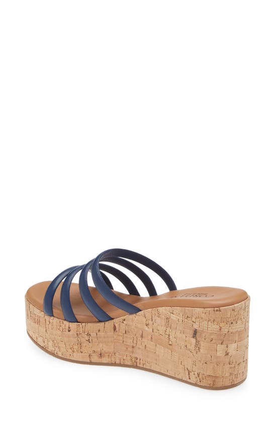 Shop Cordani Jesse Platform Wedge Sandal In Nappa Navy