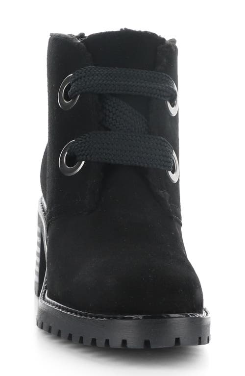 Shop Bos. & Co. Index Leather Ankle Boot In Black Suede/mini Sherpa