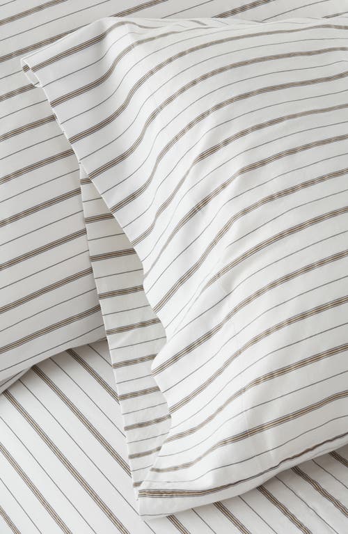 Shop Nordstrom Stripe Organic Cotton Sateen Pillowcases In White Brilliant Stripe