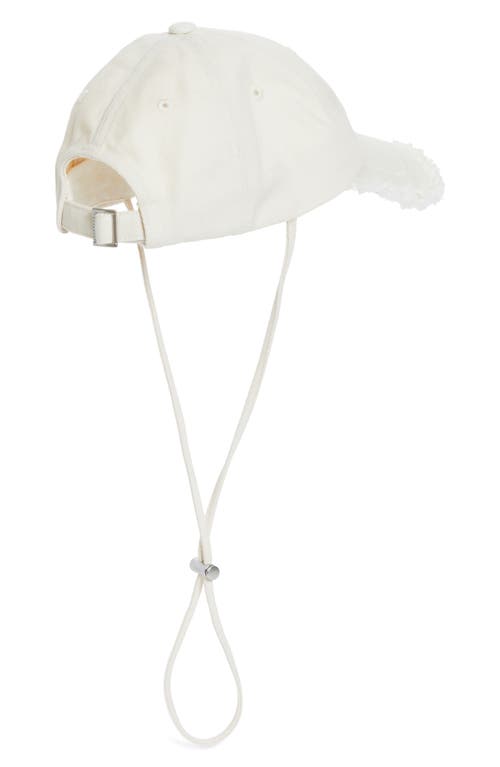 Jacquemus Jacquemu La Casquette Artichaut Fringe Baseball Cap In Off-white 110