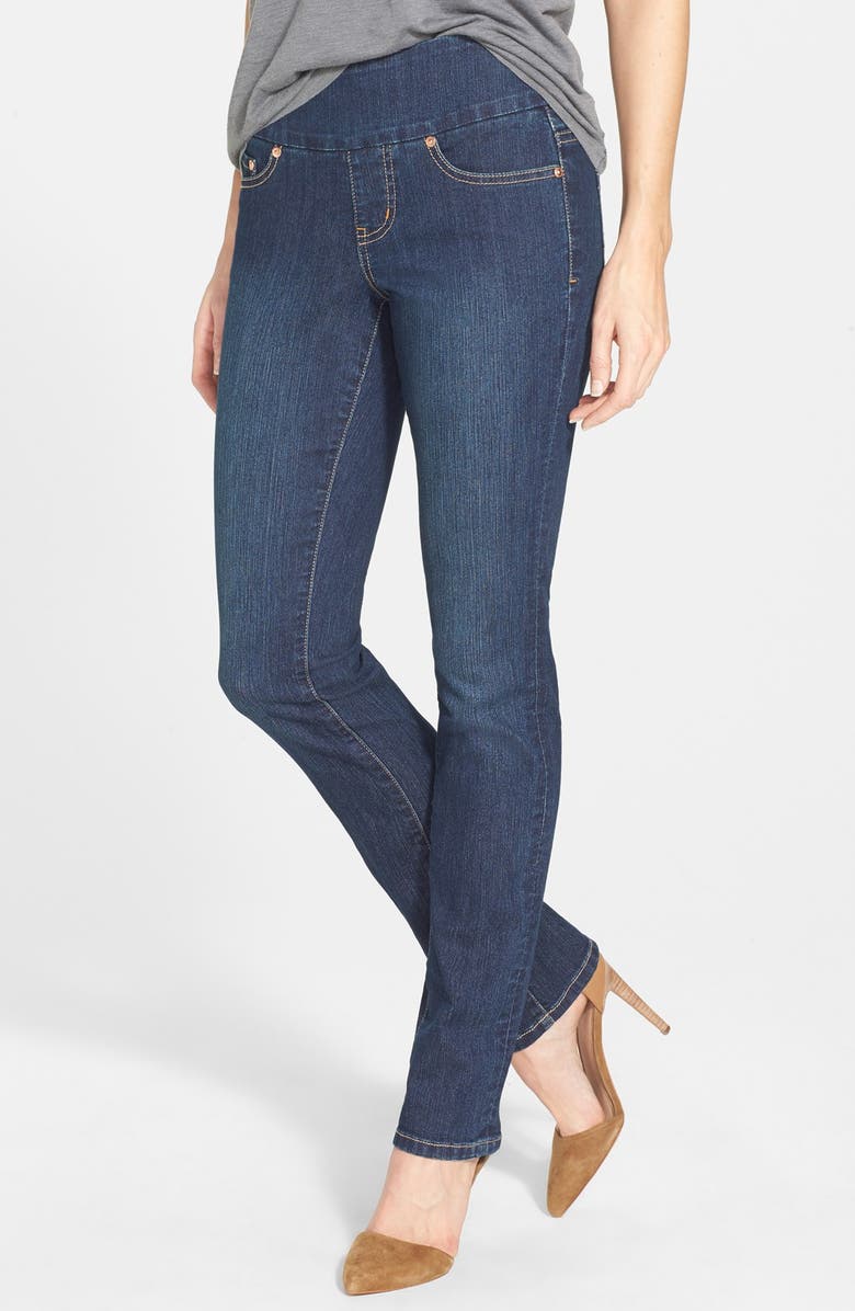 Jag Jeans 'Peri' Pull-On Straight Leg Jeans (Blue Shadow) (Petite ...
