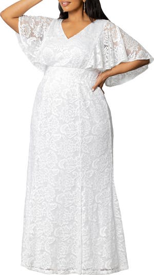 Amour Lace Wedding Gown  Plus Size Long Lace Bridal Gown – Kiyonna
