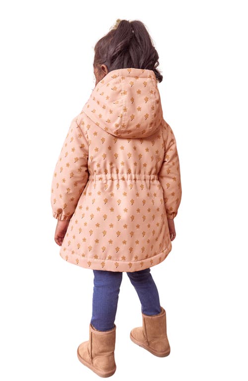 Shop Next Kids' Floral Water Resistant Hooded Jacket In Pink