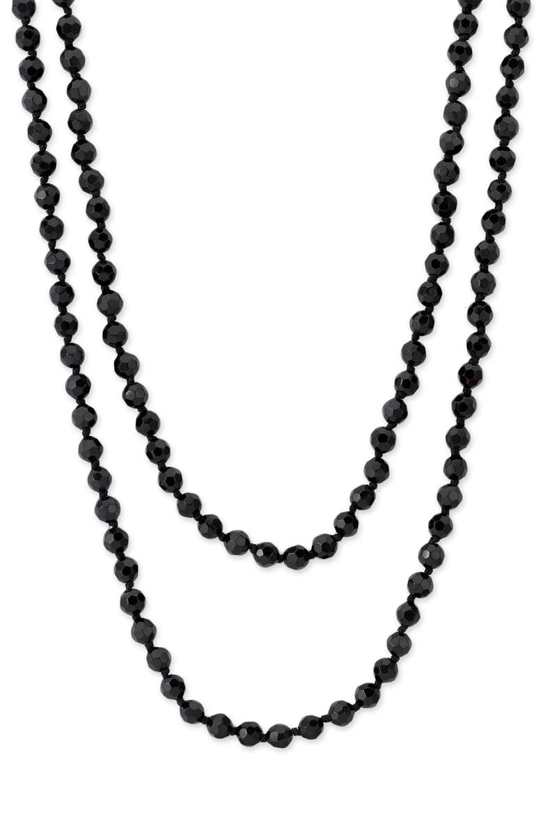 NORDSTROM 6mm Glass Pearl Extra Long Strand Necklace, Main, color, 001