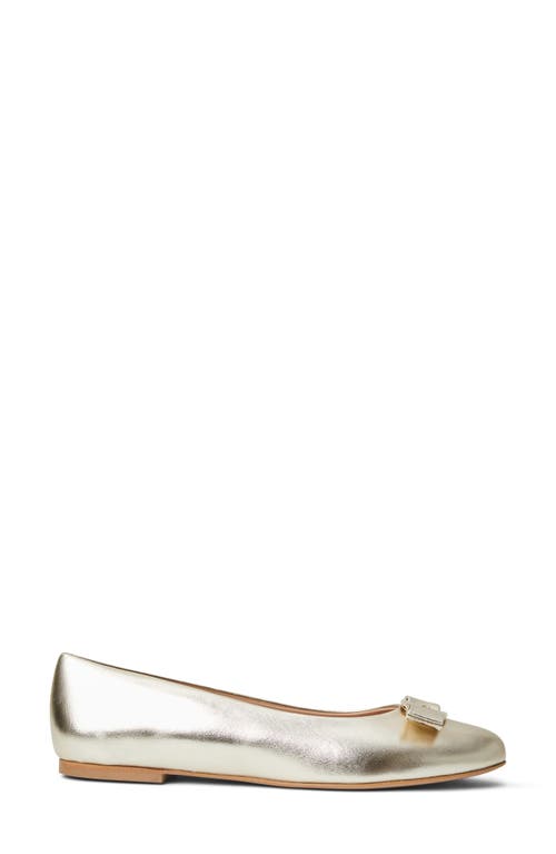 Bruno Magli Luce Bow Flat In Gold