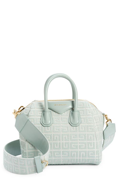 Givenchy Antigona Micro Leather Shoulder Bag In Celadon