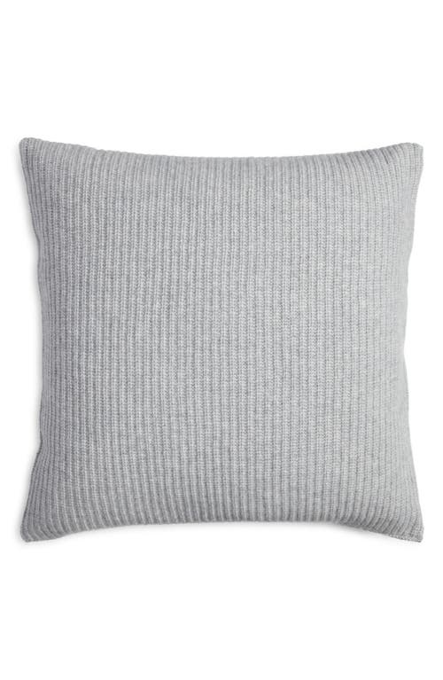 Shop Nordstrom Rib Wool & Cashmere Accent Pillow In Grey Dove Heather