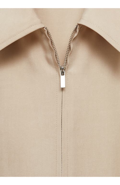 Mango Belted Utility Jumpsuit In Beige