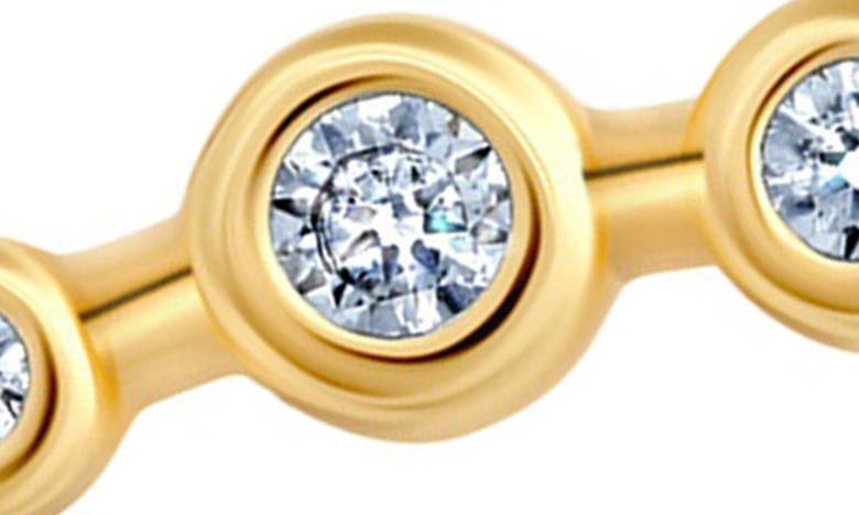 Crislu Cubic Zirconia Curved Bar Ear Climbers In Gold