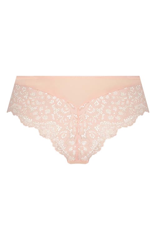 Shop Hunkemoller Hunkemöller Marine Brazilian Briefs In Pearl Blush