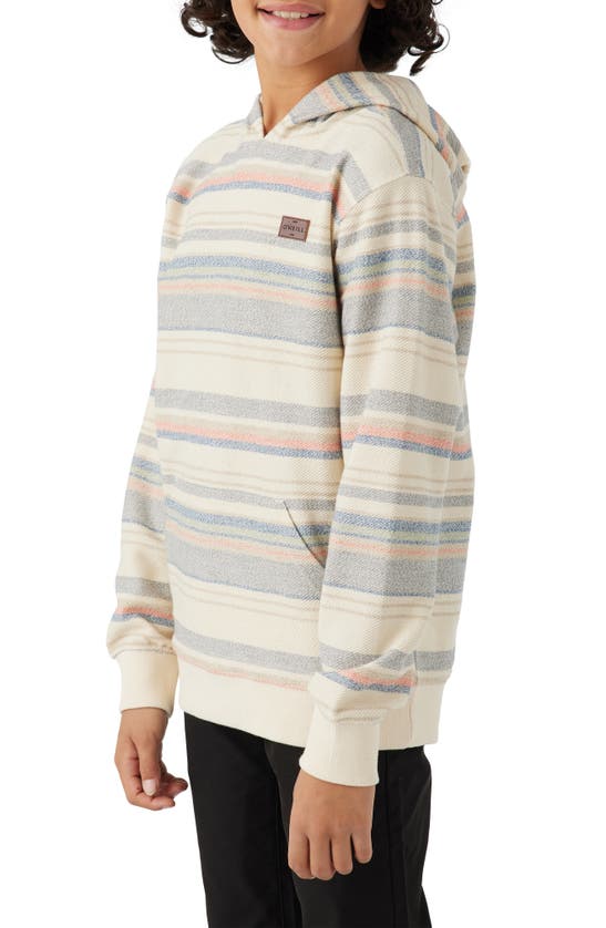 Shop O'neill Kids' Bavaro Stripe Hoodie In Cream