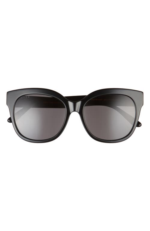 DIFF Maya 59mm Round Sunglasses in Black