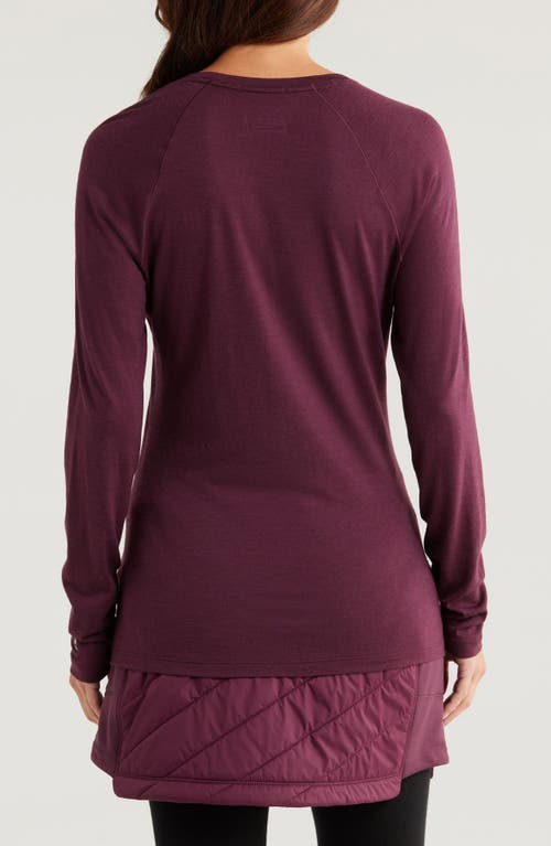 Smartwool Classic Thermal Long Sleeve Merino Wool Base Layer T-shirt In Eggplant