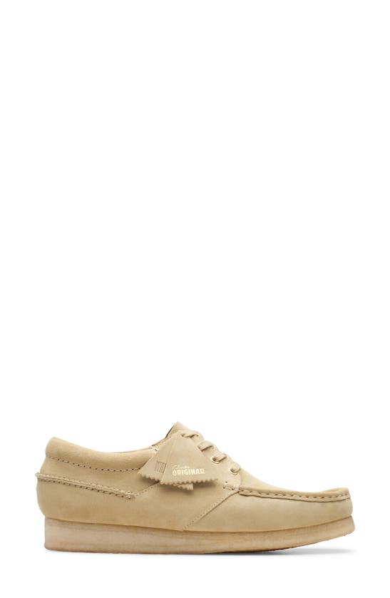 Shop Clarks Wallabee Boat Derby In Maple Suede