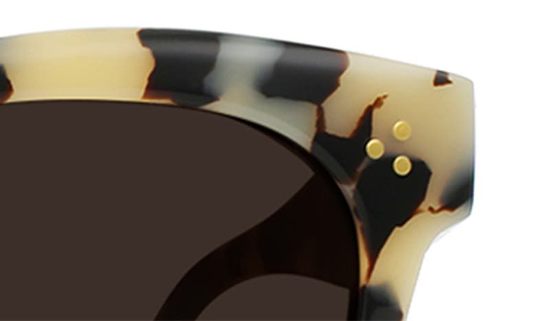 Shop Raen Breya Round Polarized Square Sunglasses In Ivory Tortoise