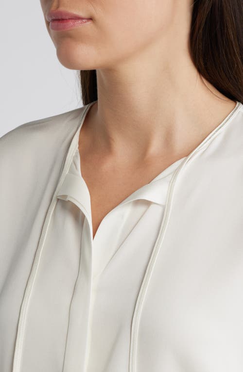 Kobi Halperin Eliza Stretch Silk Blouse In Ivory