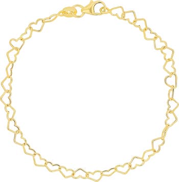 Bony Levy BLG 14K Gold Heart Chain Bracelet